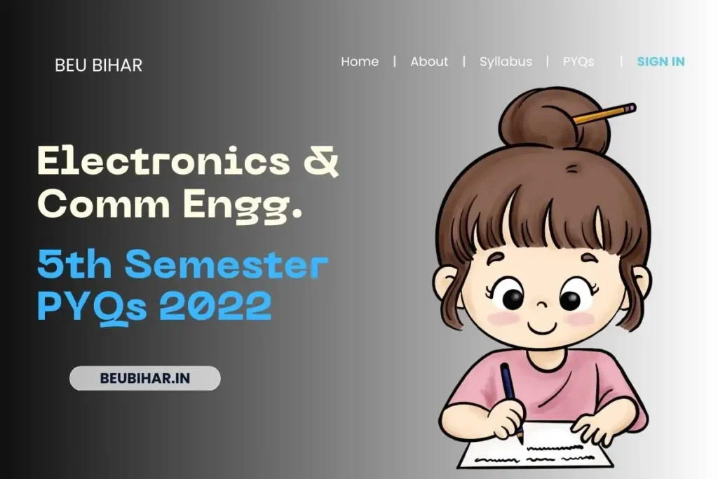 BEU ECE 5th Semester PYQ 2022